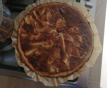 Jablečný koláč Apfelwähe (Švýcarsko)