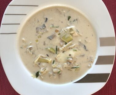 Pórková polévka, Käselauch suppe (Německo)