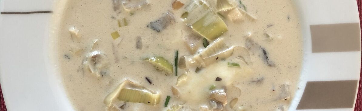 Pórková polévka, Käselauch suppe (Německo)